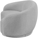 Manufacturer Color_Grey -- Hyde 64" Grey Boucle Fabric Upholstered Loveseat IMAGE 7