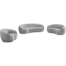  Manufacturer Color_Grey -- Hyde 89.5" Grey Boucle Fabric Upholstered Sofa IMAGE 12