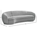  Manufacturer Color_Grey -- Hyde 89.5" Grey Boucle Fabric Upholstered Sofa IMAGE 14