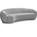  Manufacturer Color_Grey -- Hyde 89.5" Grey Boucle Fabric Upholstered Sofa IMAGE 1