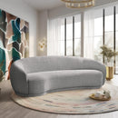  Manufacturer Color_Grey -- Hyde 89.5" Grey Boucle Fabric Upholstered Sofa IMAGE 2