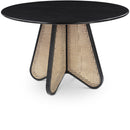  Color_Black -- Meridian Round Butterfly Dining Table with Pedestal Base IMAGE 1