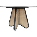  Color_Black -- Meridian Round Butterfly Dining Table with Pedestal Base IMAGE 4