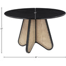 Color_Black -- Meridian Round Butterfly Dining Table with Pedestal Base IMAGE 6