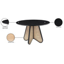  Color_Black -- Meridian Round Butterfly Dining Table with Pedestal Base IMAGE 7