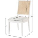  Color_Cream/ White -- Butterfly Cream Linen Textured Fabric Upholstered Dining Chair IMAGE 8