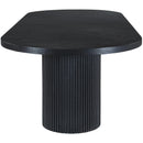  Color_Black -- Meridian Oval Belinda Dining Table with Pedestal Base IMAGE 10