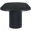  Color_Black -- Meridian Oval Belinda Dining Table with Pedestal Base IMAGE 11