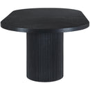  Color_Black -- Meridian Oval Belinda Dining Table with Pedestal Base IMAGE 12