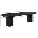  Color_Black -- Meridian Oval Belinda Dining Table with Pedestal Base IMAGE 14
