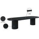  Color_Black -- Meridian Oval Belinda Dining Table with Pedestal Base IMAGE 15