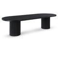  Color_Black -- Meridian Oval Belinda Dining Table with Pedestal Base IMAGE 1