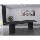  Color_Black -- Meridian Oval Belinda Dining Table with Pedestal Base IMAGE 2