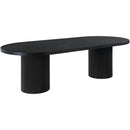  Color_Black -- Meridian Oval Belinda Dining Table with Pedestal Base IMAGE 5