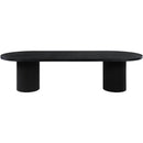  Color_Black -- Meridian Oval Belinda Dining Table with Pedestal Base IMAGE 7