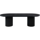  Color_Black -- Meridian Oval Belinda Dining Table with Pedestal Base IMAGE 8