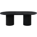  Color_Black -- Meridian Oval Belinda Dining Table with Pedestal Base IMAGE 9