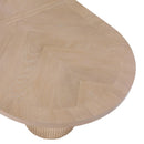  Color_Natural -- Belinda 90" / 106.5" / 123" Natural Oak Wood Dining Table IMAGE 11