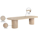  Color_Natural -- Belinda 90" / 106.5" / 123" Natural Oak Wood Dining Table IMAGE 15