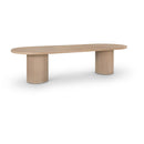  Color_Natural -- Belinda 90" / 106.5" / 123" Natural Oak Wood Dining Table IMAGE 1