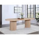  Color_Natural -- Belinda 90" / 106.5" / 123" Natural Oak Wood Dining Table IMAGE 3