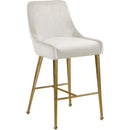  Color_Cream/ Gold -- Owen Cream Velvet Upholstered Counter Stool IMAGE 1