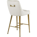  Color_Cream/ Gold -- Owen Cream Velvet Upholstered Counter Stool IMAGE 3