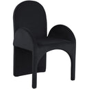  Color_Black -- Summer Black Velvet Upholstered Dining Arm Chair IMAGE 1