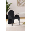  Color_Black -- Summer Black Velvet Upholstered Dining Arm Chair IMAGE 2