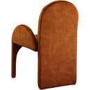  Color_Cognac -- Summer Cognac Velvet Upholstered Dining Arm Chair IMAGE 3