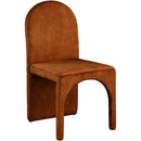  Color_Cognac -- Summer Cognac Velvet Upholstered Dining Side Chair IMAGE 1