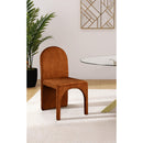  Color_Cognac -- Summer Cognac Velvet Upholstered Dining Side Chair IMAGE 2