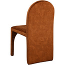  Color_Cognac -- Summer Cognac Velvet Upholstered Dining Side Chair IMAGE 3
