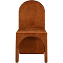  Color_Cognac -- Summer Cognac Velvet Upholstered Dining Side Chair IMAGE 4