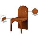  Color_Cognac -- Summer Cognac Velvet Upholstered Dining Side Chair IMAGE 7