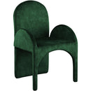  Color_Green -- Summer Green Velvet Upholstered Dining Arm Chair IMAGE 1