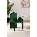  Color_Green -- Summer Green Velvet Upholstered Dining Arm Chair IMAGE 2