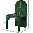  Color_Green -- Summer Green Velvet Upholstered Dining Side Chair IMAGE 6