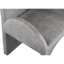  Color_Grey -- Summer Grey Velvet Upholstered Dining Arm Chair IMAGE 5