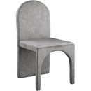  Color_Grey -- Summer Grey Velvet Upholstered Dining Side Chair IMAGE 1