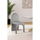  Color_Grey -- Summer Grey Velvet Upholstered Dining Side Chair IMAGE 2