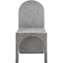  Color_Grey -- Summer Grey Velvet Upholstered Dining Side Chair IMAGE 4