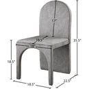  Color_Grey -- Summer Grey Velvet Upholstered Dining Side Chair IMAGE 6