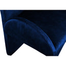  Color_Navy -- Summer Navy Velvet Upholstered Dining Arm Chair IMAGE 5
