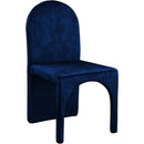  Color_Navy -- Summer Navy Velvet Upholstered Dining Side Chair IMAGE 1