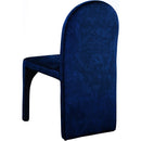  Color_Navy -- Summer Navy Velvet Upholstered Dining Side Chair IMAGE 3
