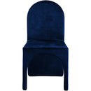  Color_Navy -- Summer Navy Velvet Upholstered Dining Side Chair IMAGE 4