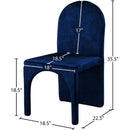  Color_Navy -- Summer Navy Velvet Upholstered Dining Side Chair IMAGE 6