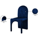  Color_Navy -- Summer Navy Velvet Upholstered Dining Side Chair IMAGE 7