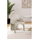  Color_Stone -- Summer Stone Velvet Upholstered Dining Arm Chair IMAGE 2